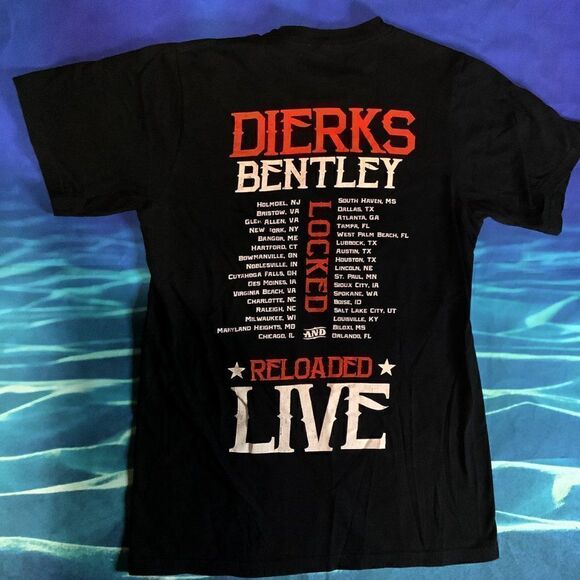 Small Dierks Bentley Locked and Reloaded 2013 Tour Band Tee - Picture 4 of 5